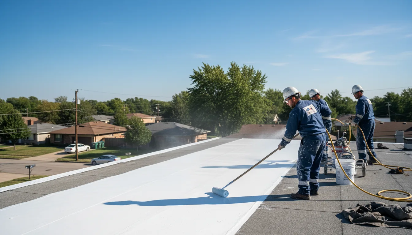 Commercial roof coating in Burnham, PA near me